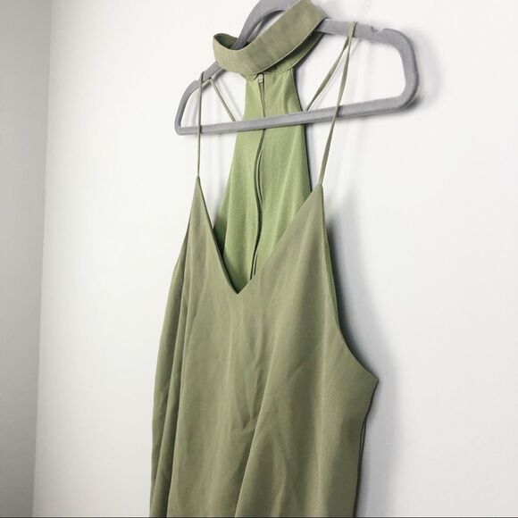 GIANNI BINI | Choker Style Sleeveless Top Green L - Picture 2 of 7